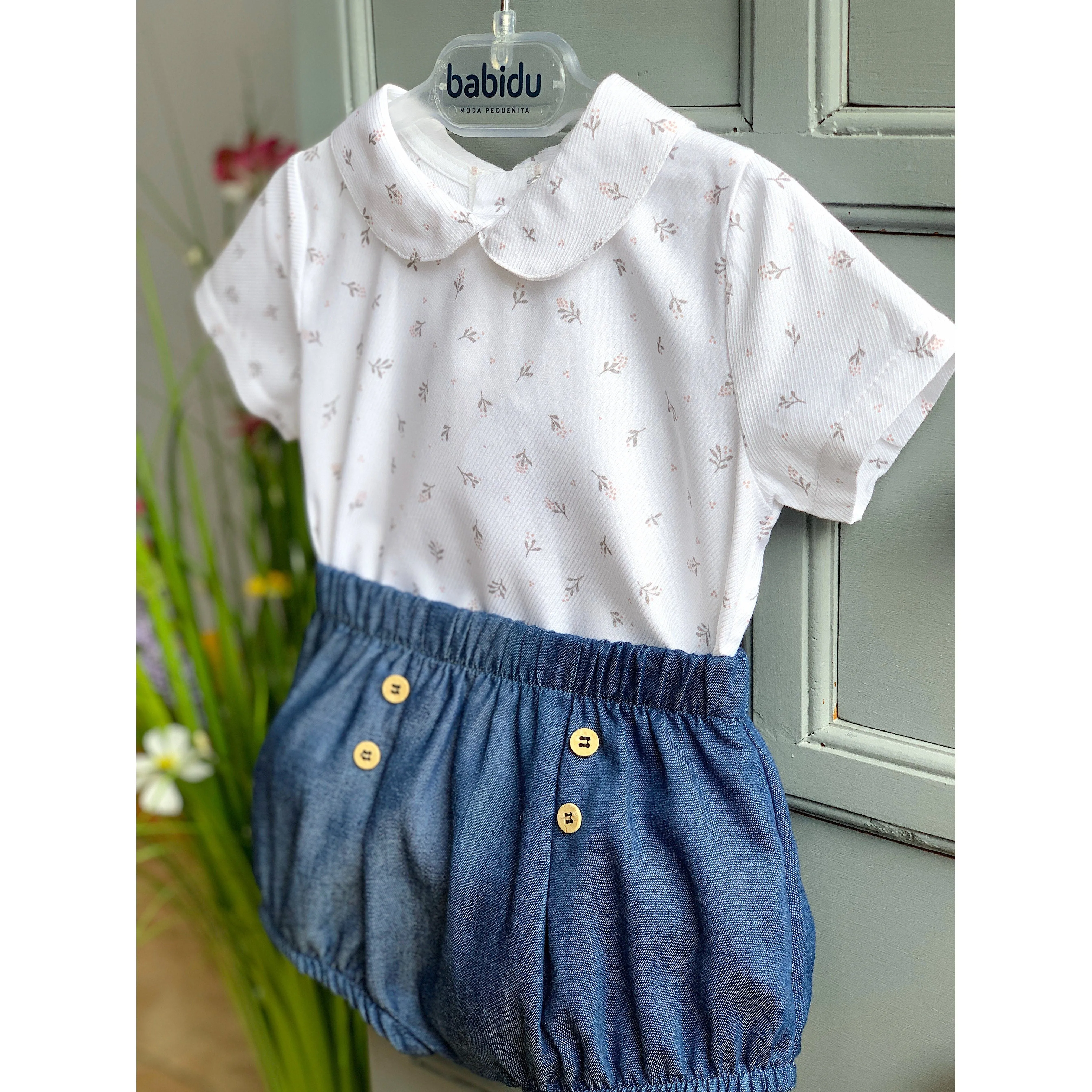 M&J EXCLUSIVE | Denim Blue Floral Shirt & Jam Pants