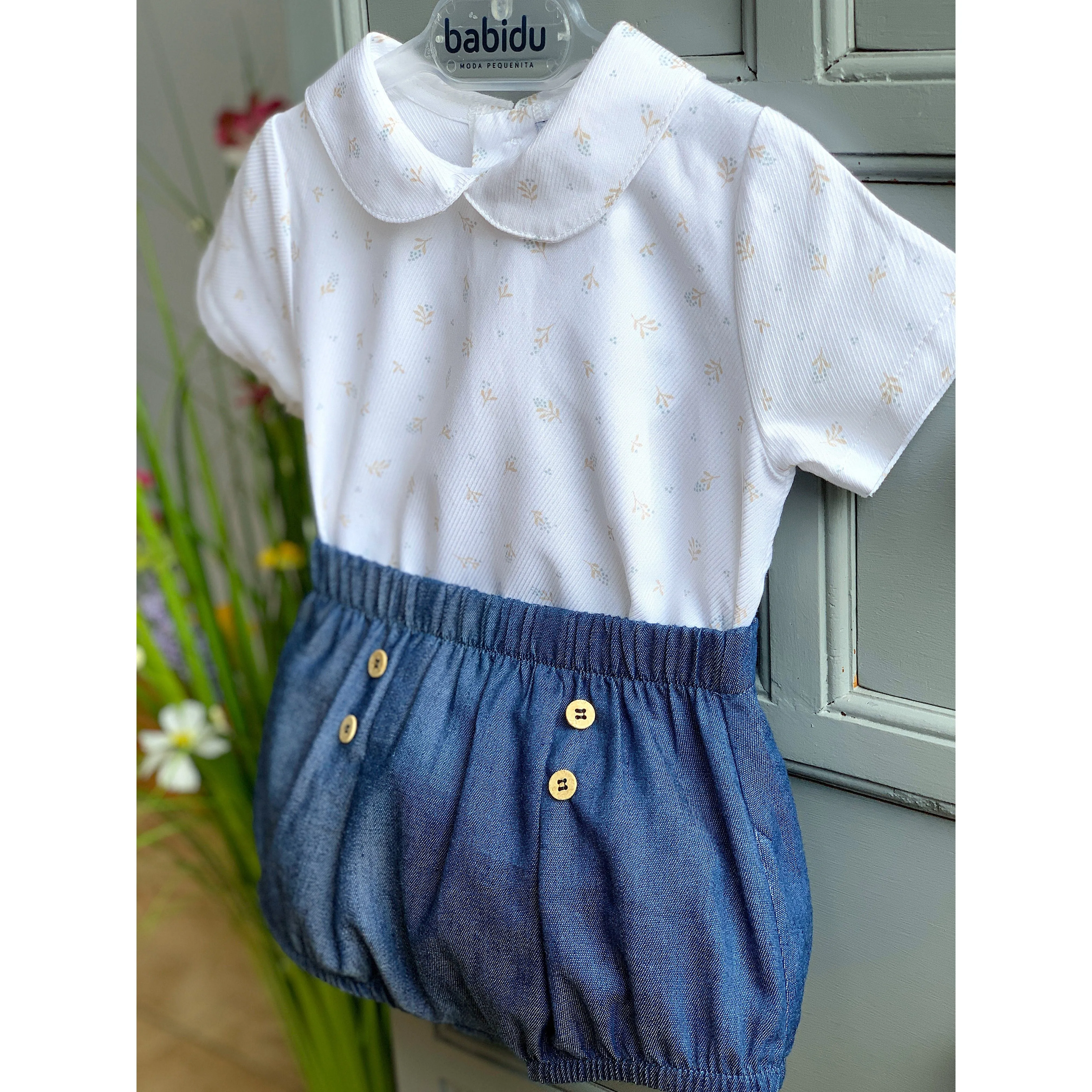 M&J EXCLUSIVE | Denim Blue Floral Shirt & Jam Pants