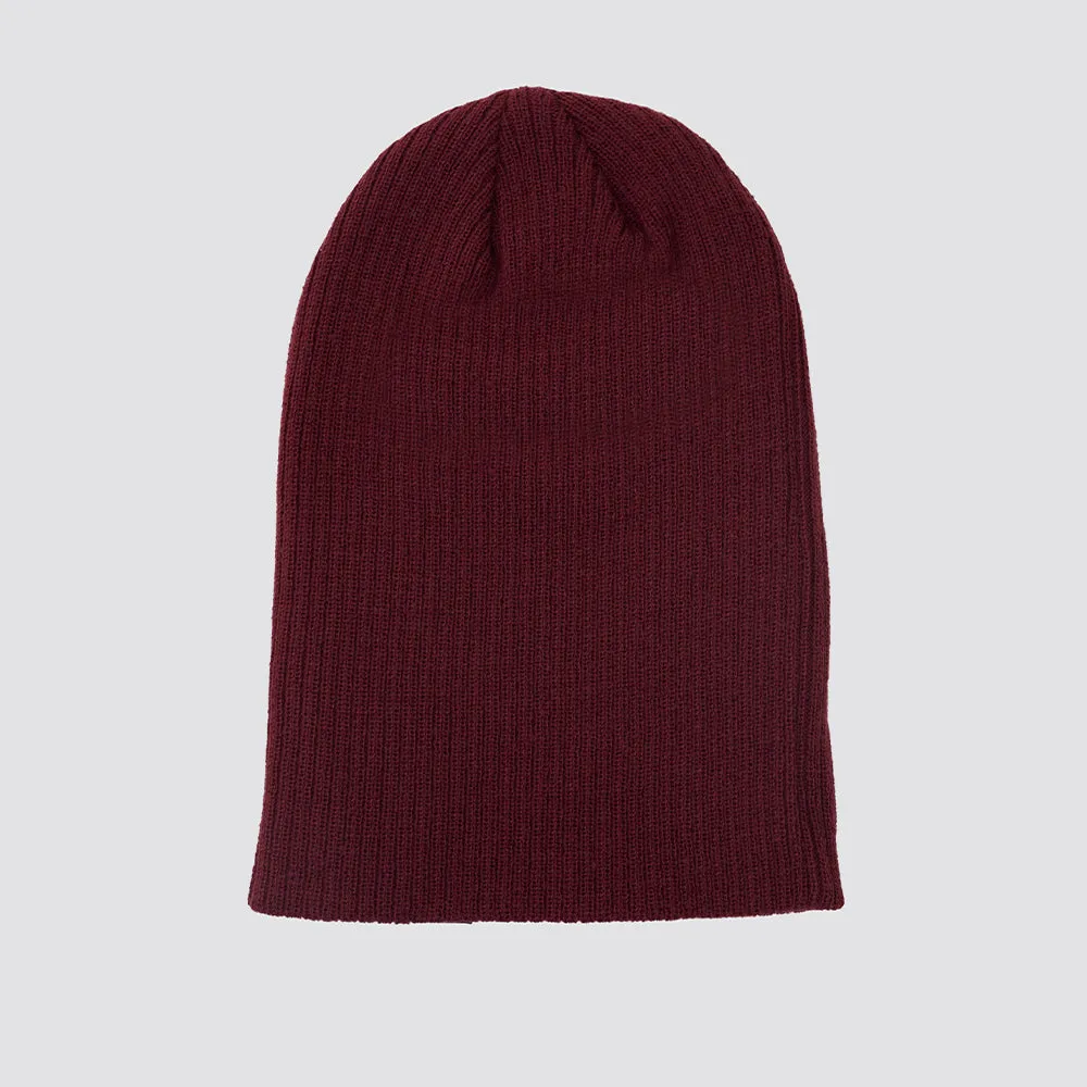 Maroon Red Slouch Beanie
