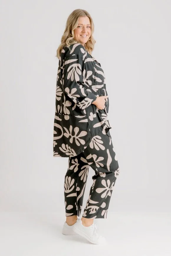 Matisse Motif Shirt - Black Motif Print