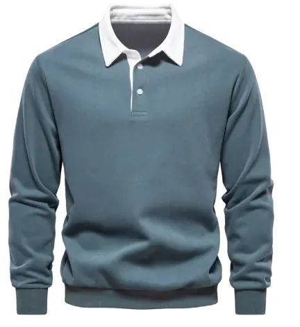 Men's Casual Polo Collar Sweater