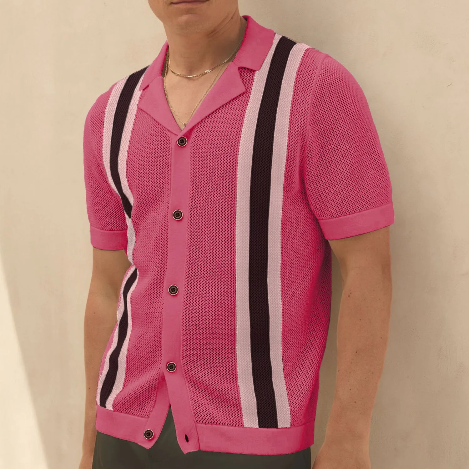 Men’s Coastal Knit Cuban Collar Shirt