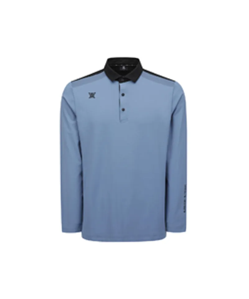 Men's Collar Combination L/TS - Blue