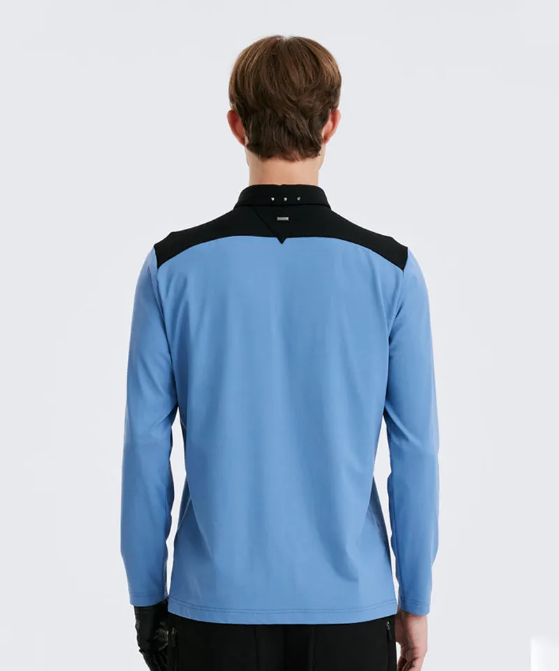 Men's Collar Combination L/TS - Blue