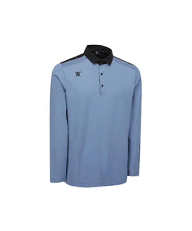 Men's Collar Combination L/TS - Blue