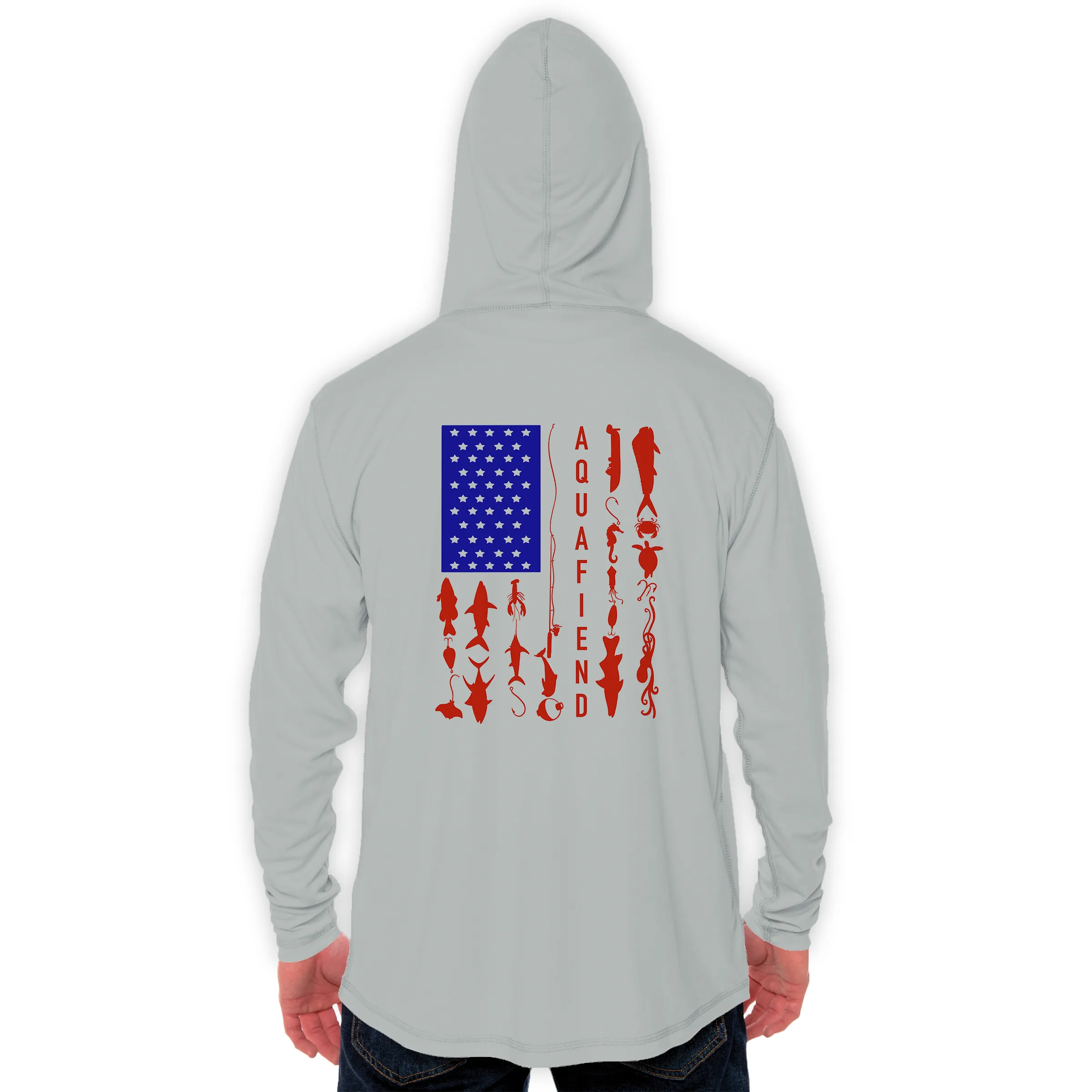 Men's Fiend Flag Hoodie Gray