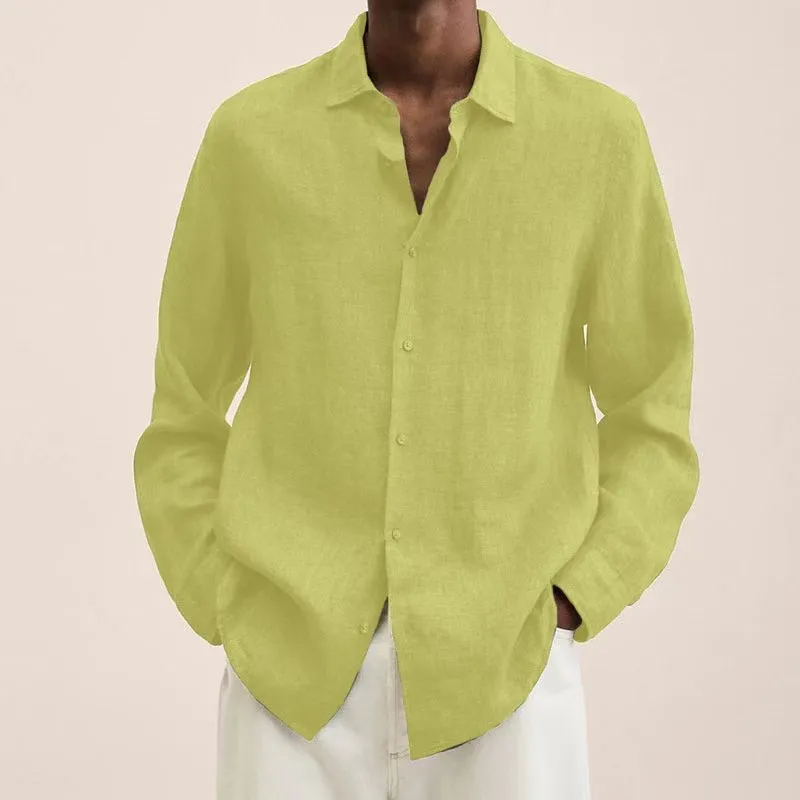 Men's Linen Regular-Fit Shirt
