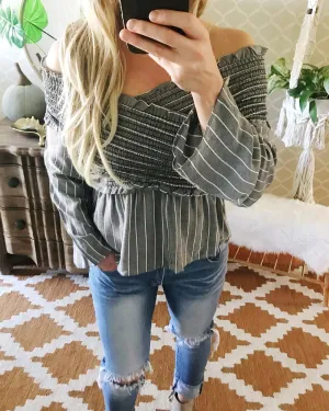 Menswear Wrap Top