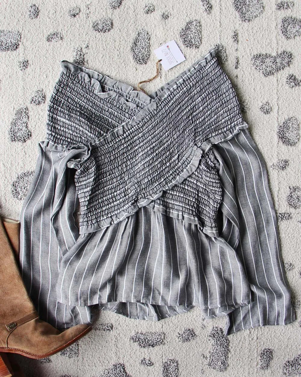 Menswear Wrap Top