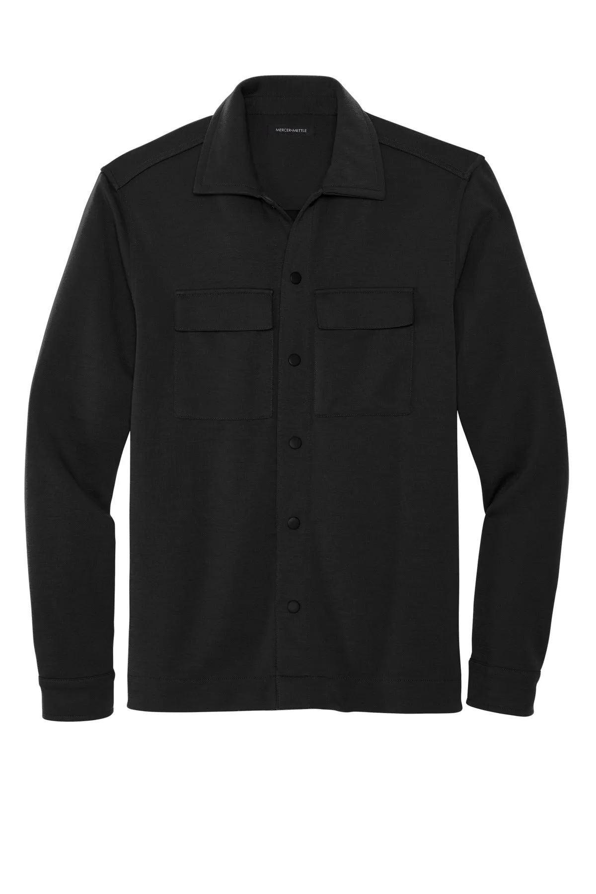 Mercer Mettle Double-Knit Snap Front Jacket MM3004 Deep Black