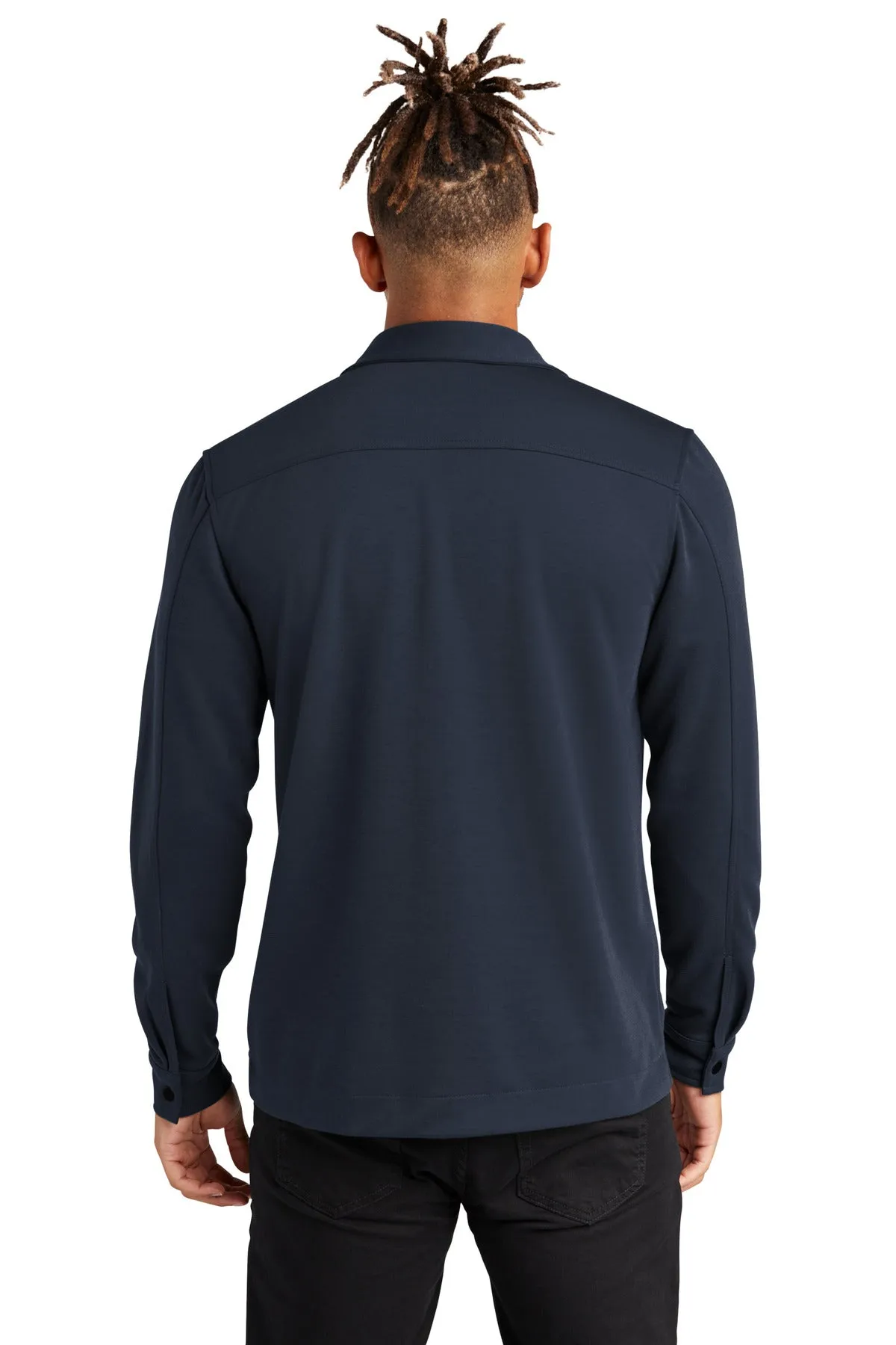 Mercer Mettle Double-Knit Snap Front Jacket MM3004 Night Navy