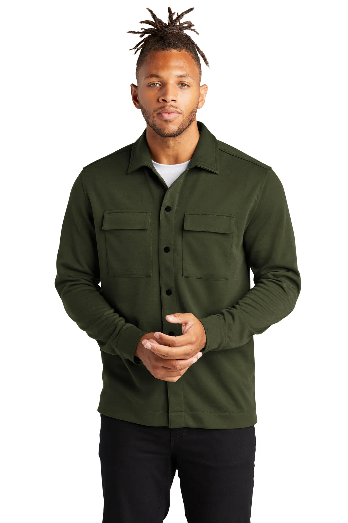 Mercer Mettle Double-Knit Snap Front Jacket MM3004 Townsend Green