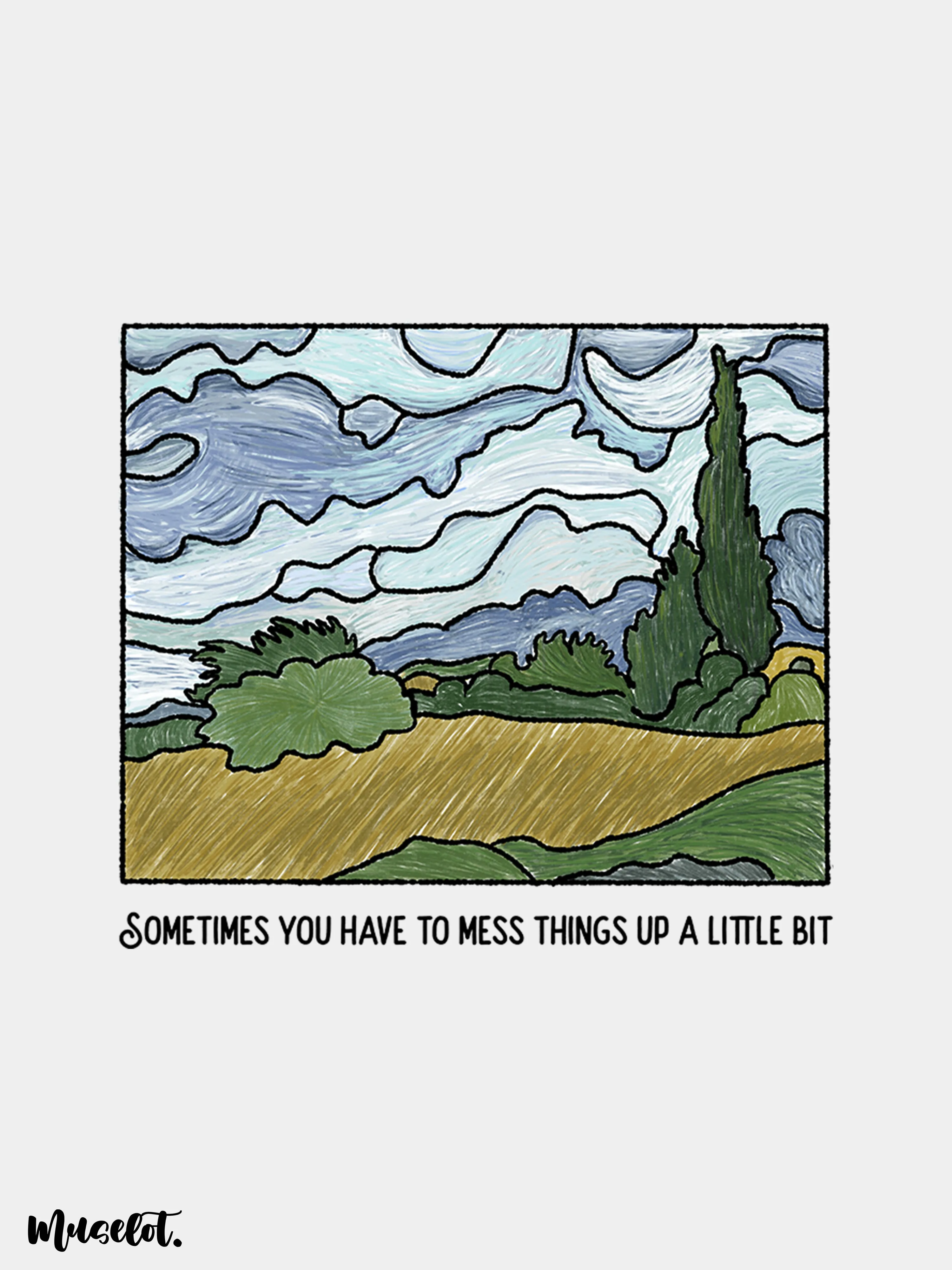 Mess things up crop t shirts