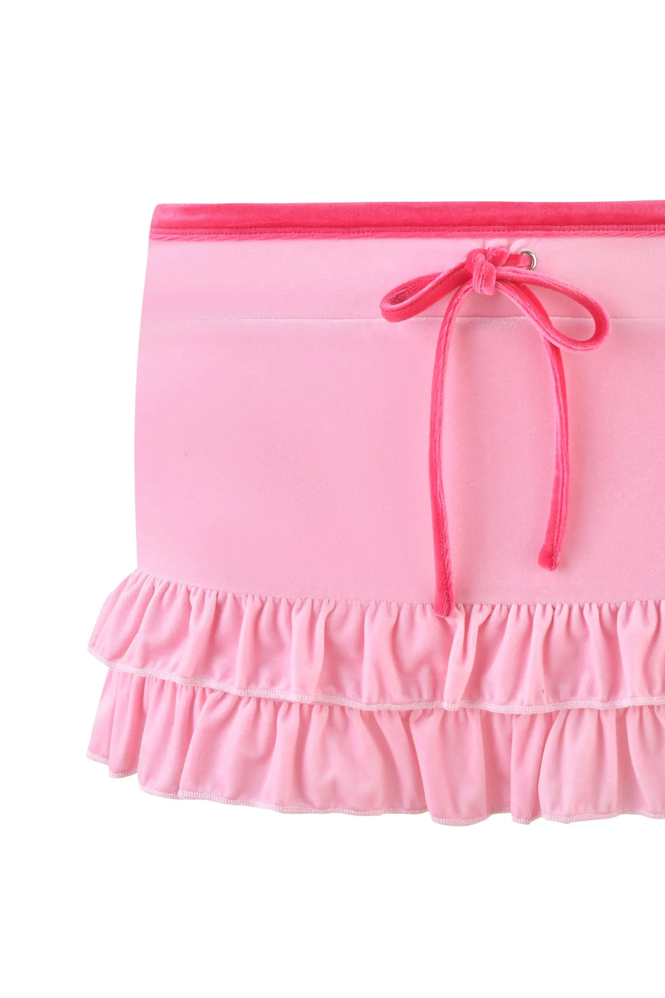 MICHELLE VELOUR MINI SKORT - PINK