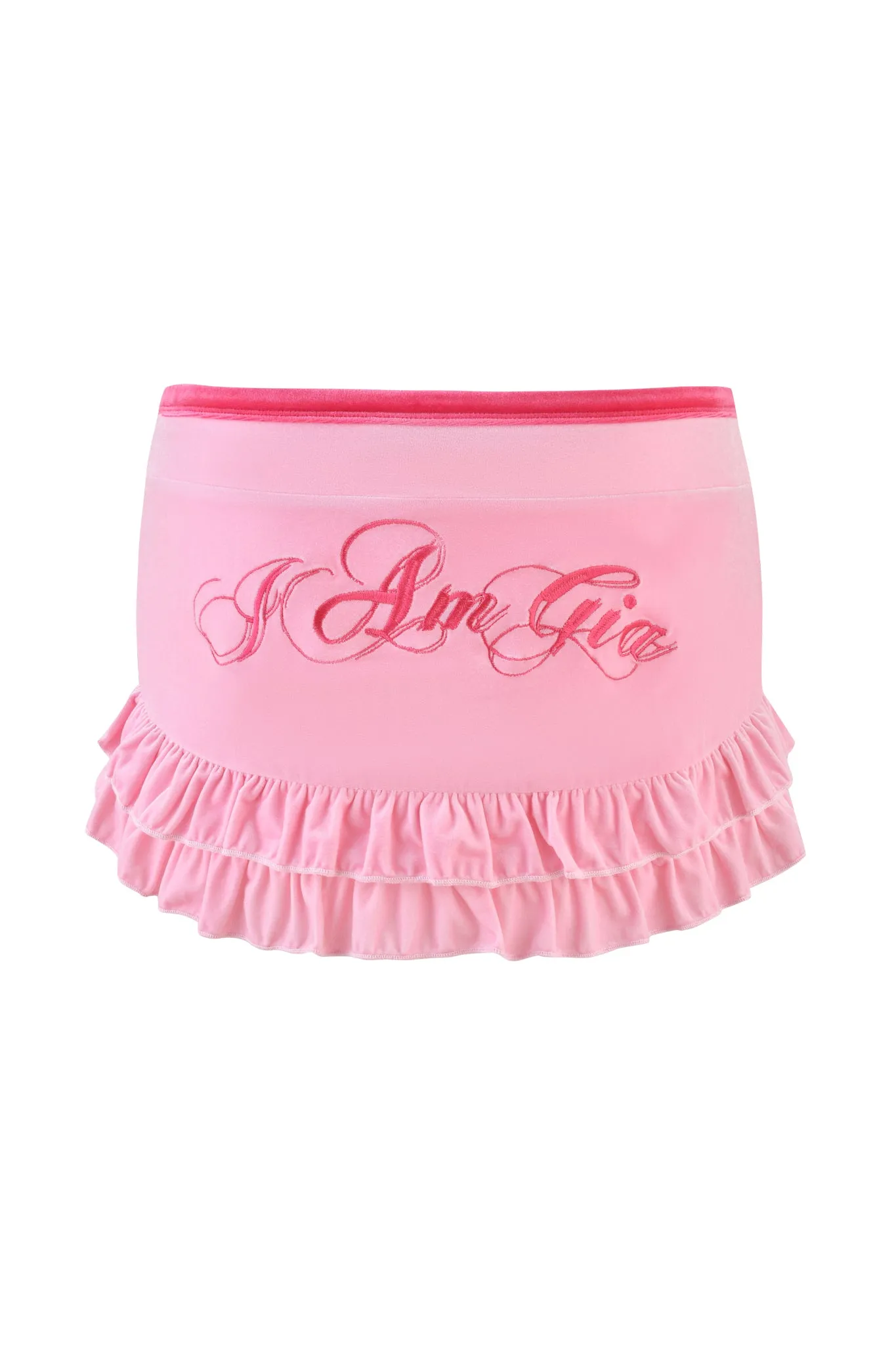 MICHELLE VELOUR MINI SKORT - PINK