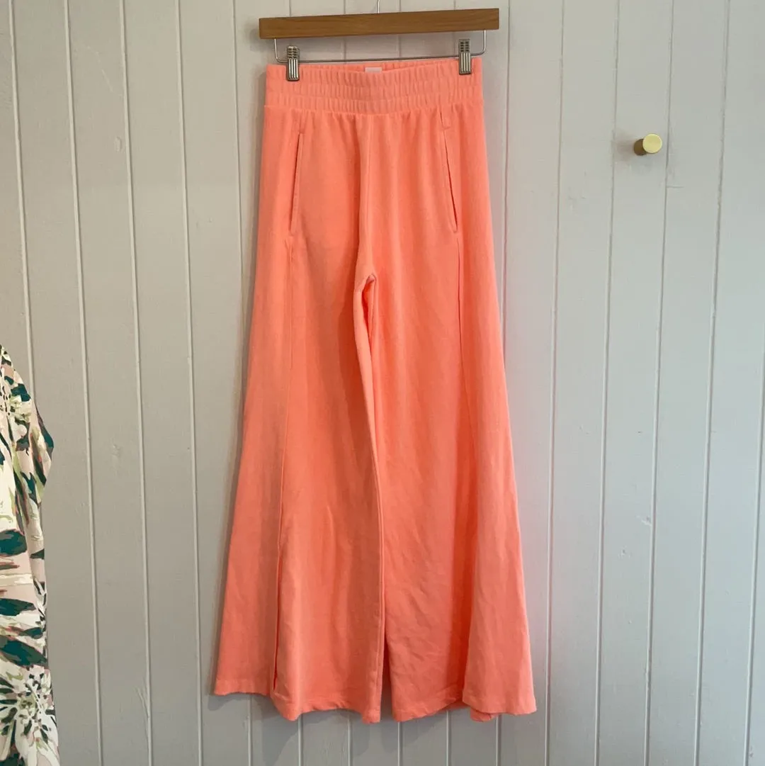 Mineral Wash Flared Sweat Pants with Pockets