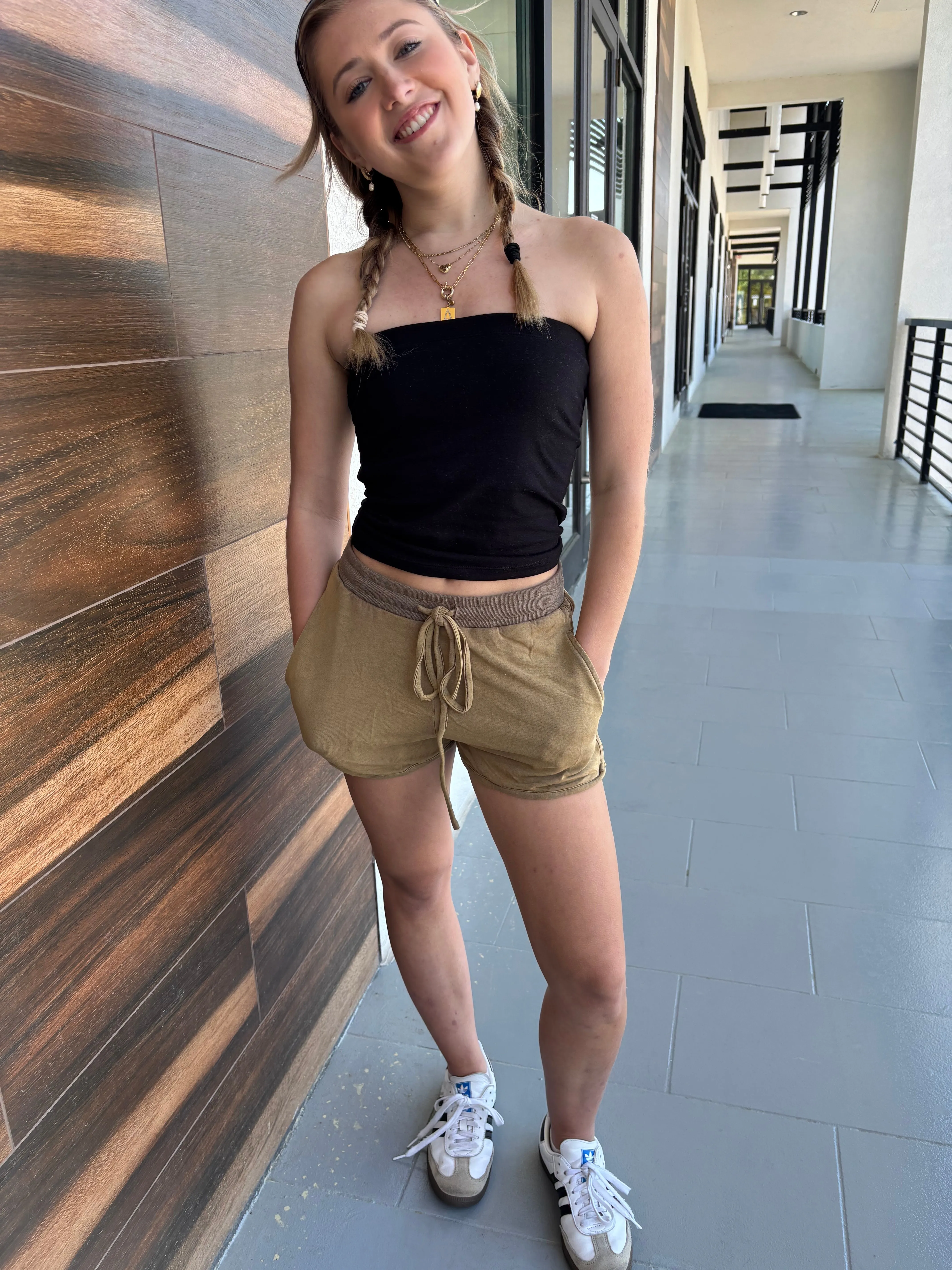 Mineral Washed Dolphin Shorts