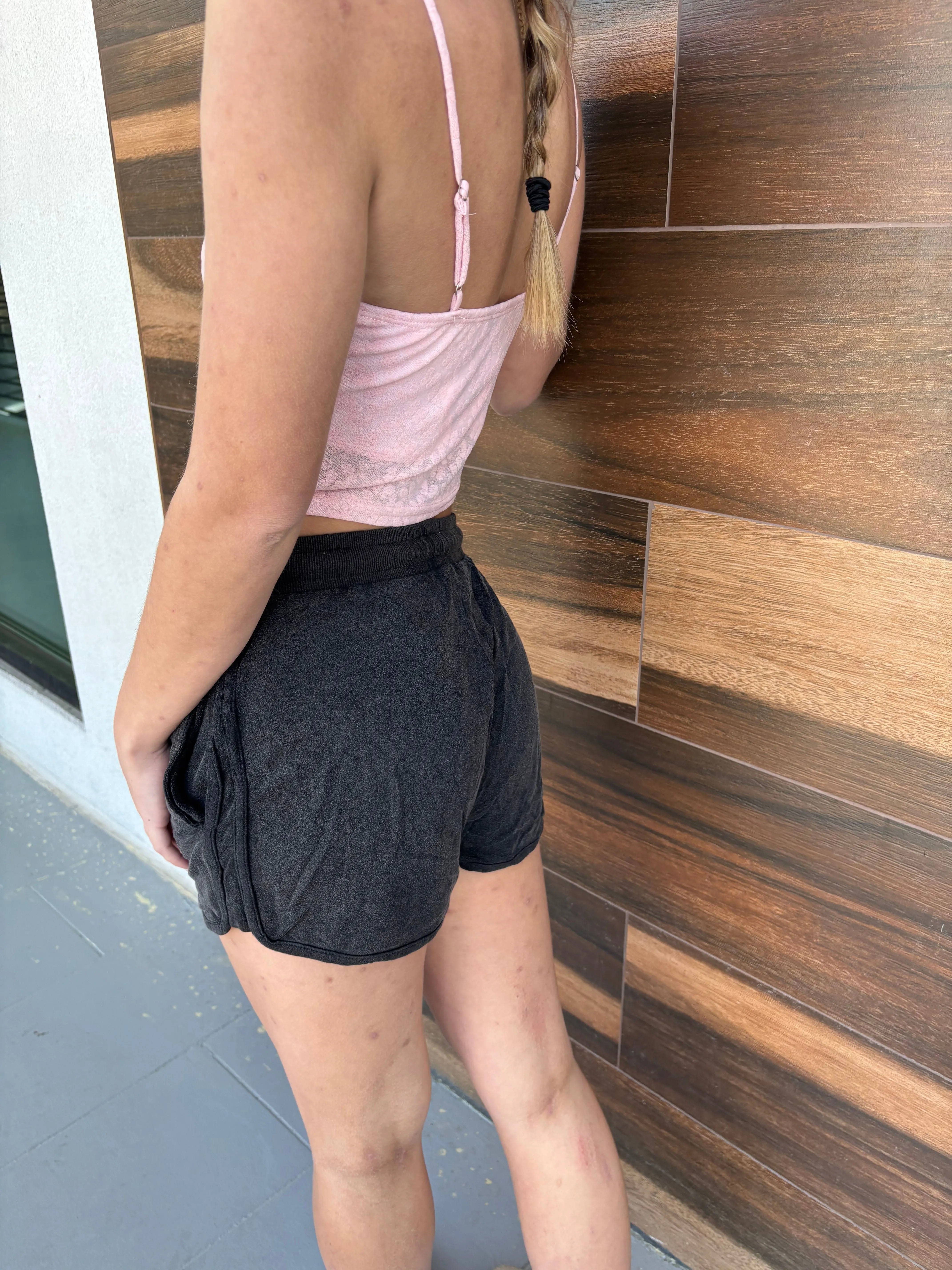 Mineral Washed Dolphin Shorts