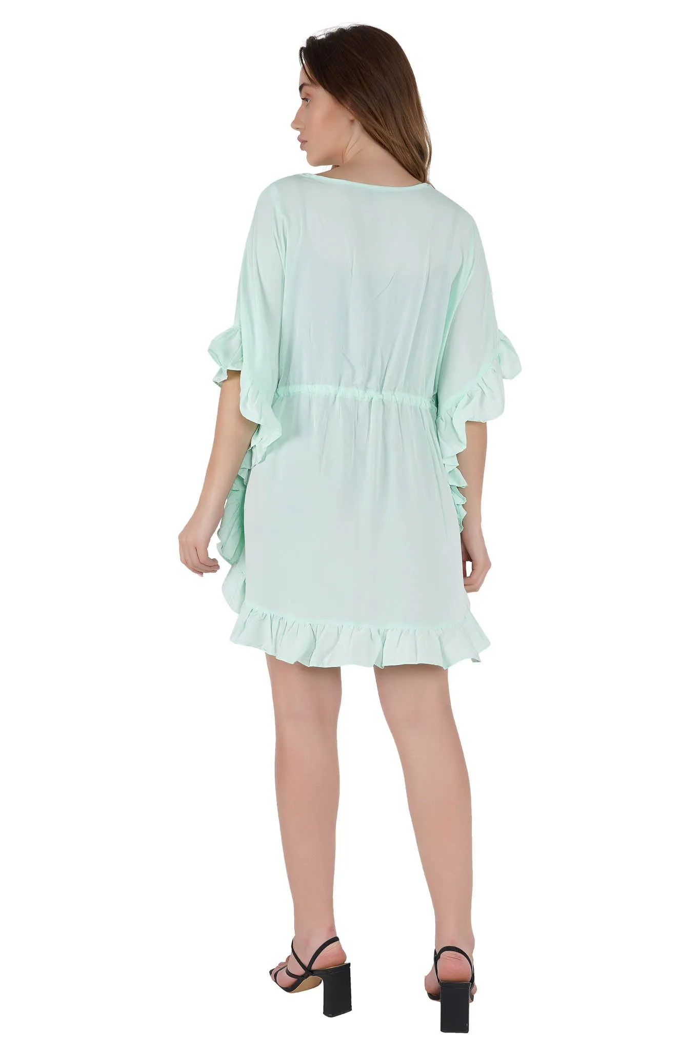 Mint Green Kaftan Swim Cover-Up Beach Dress
