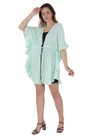 Mint Green Kaftan Swim Cover-Up Beach Dress