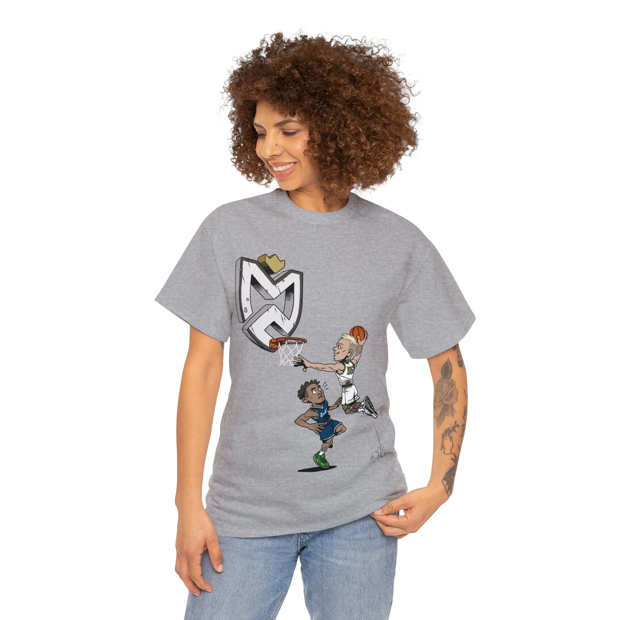 Mitch Creek 3D logo Slam Heavy Cotton Tee Adult