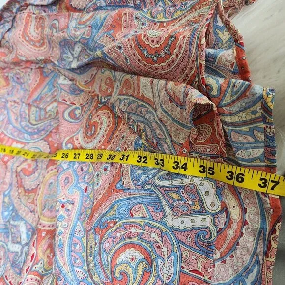 Molly‎ Bracken Maxi Wrap Skirt Size Large Paisley Southwestern Flowy Pink NWT