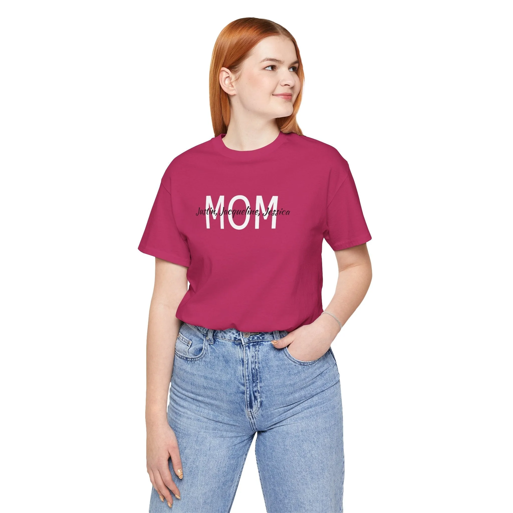 Mom Tee, Mothers Day, Mom Shirt, Love Mom, Jersey Short Sleeve Tee