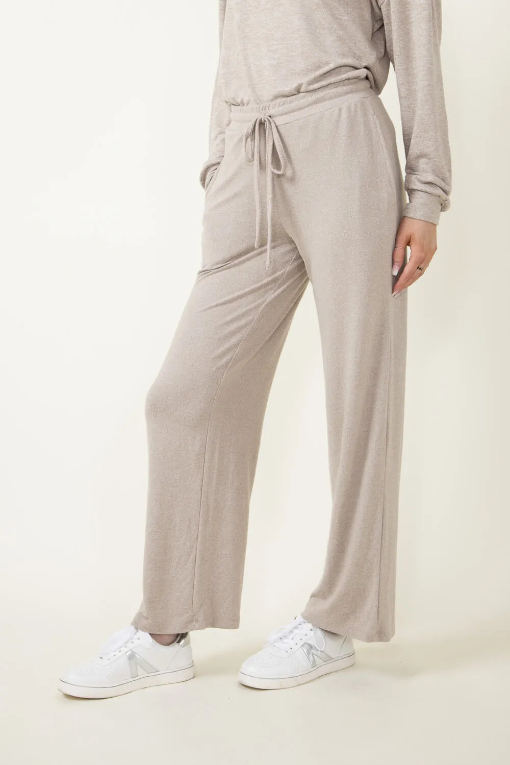 Mono B Hatchi Wide Leg Pants for Women in Brown | KP-B0571-MOCHA