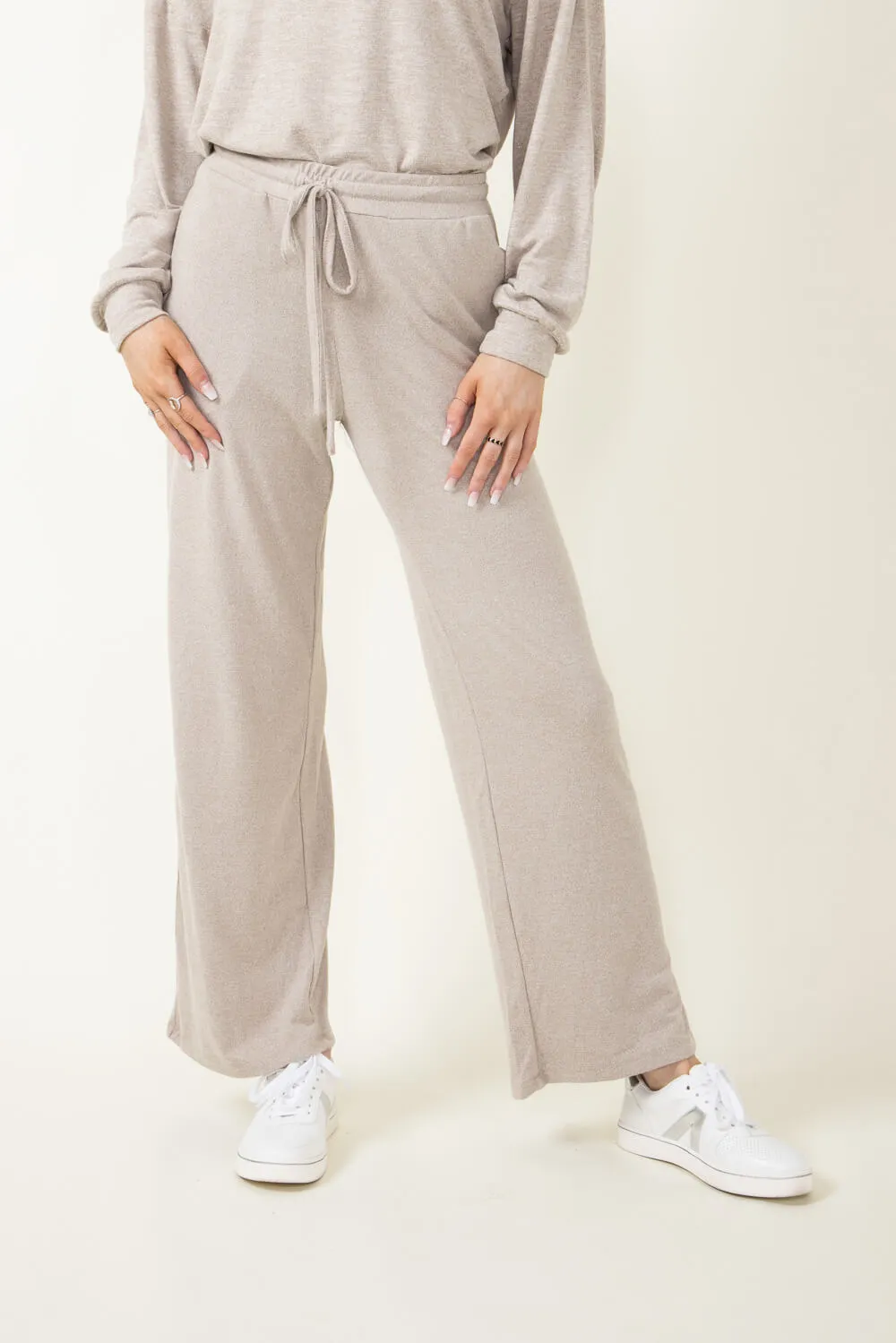 Mono B Hatchi Wide Leg Pants for Women in Brown | KP-B0571-MOCHA
