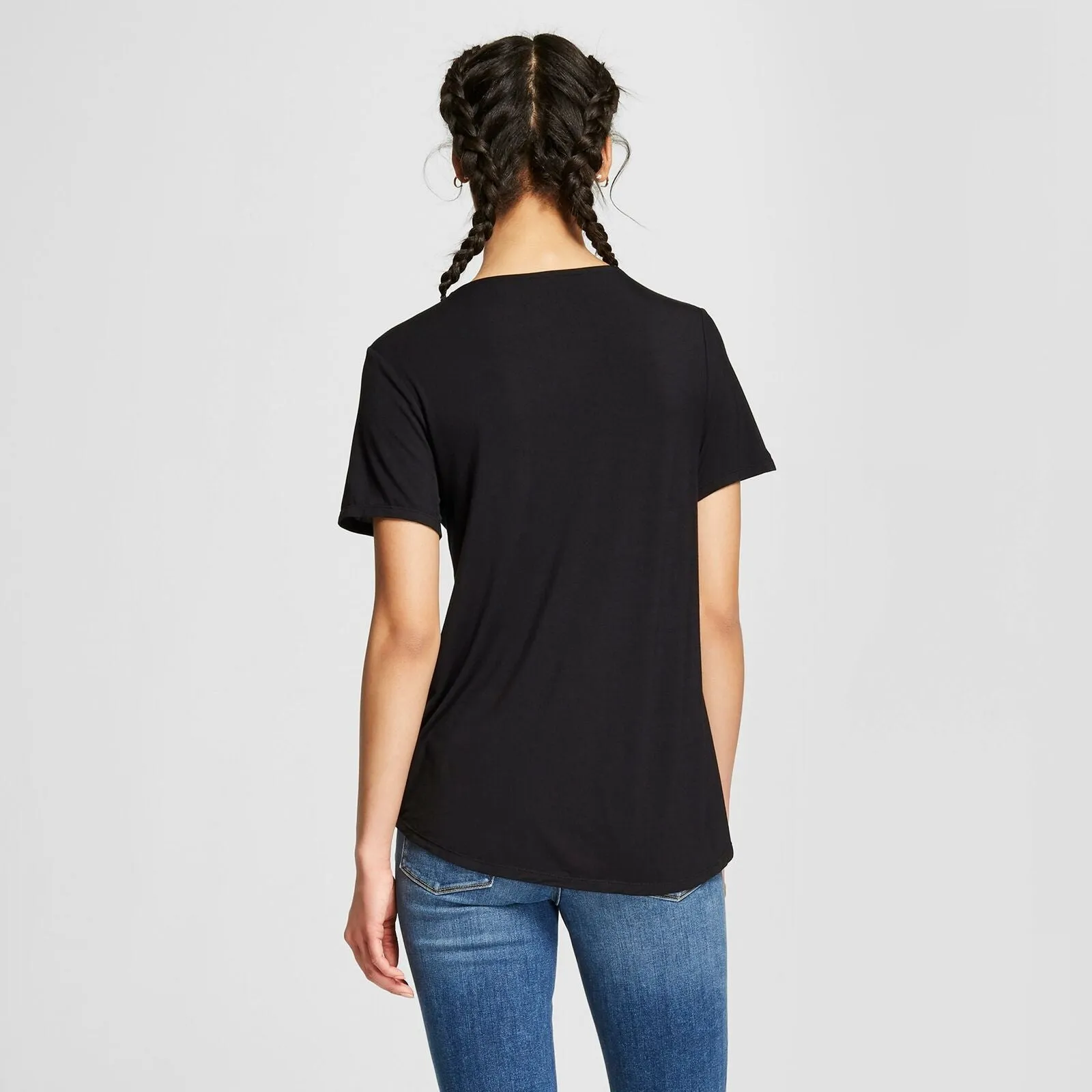 Mossimo Women's Short Sleeve Cross Neck Wrap T-Shirt Top