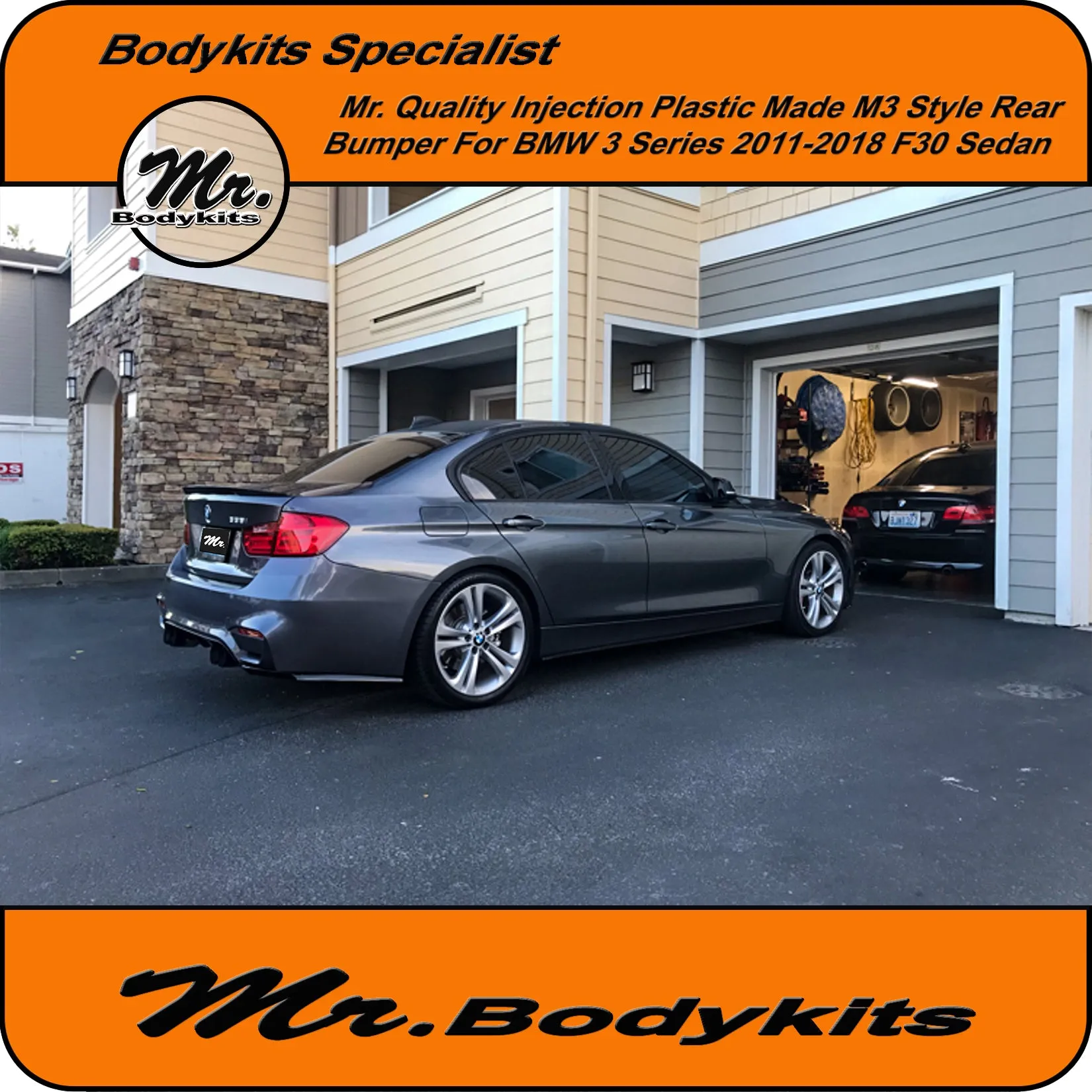 Mr Bodykits M3 Style Replacement Rear Bumper For BMW 3 Series 2011-2018, F30