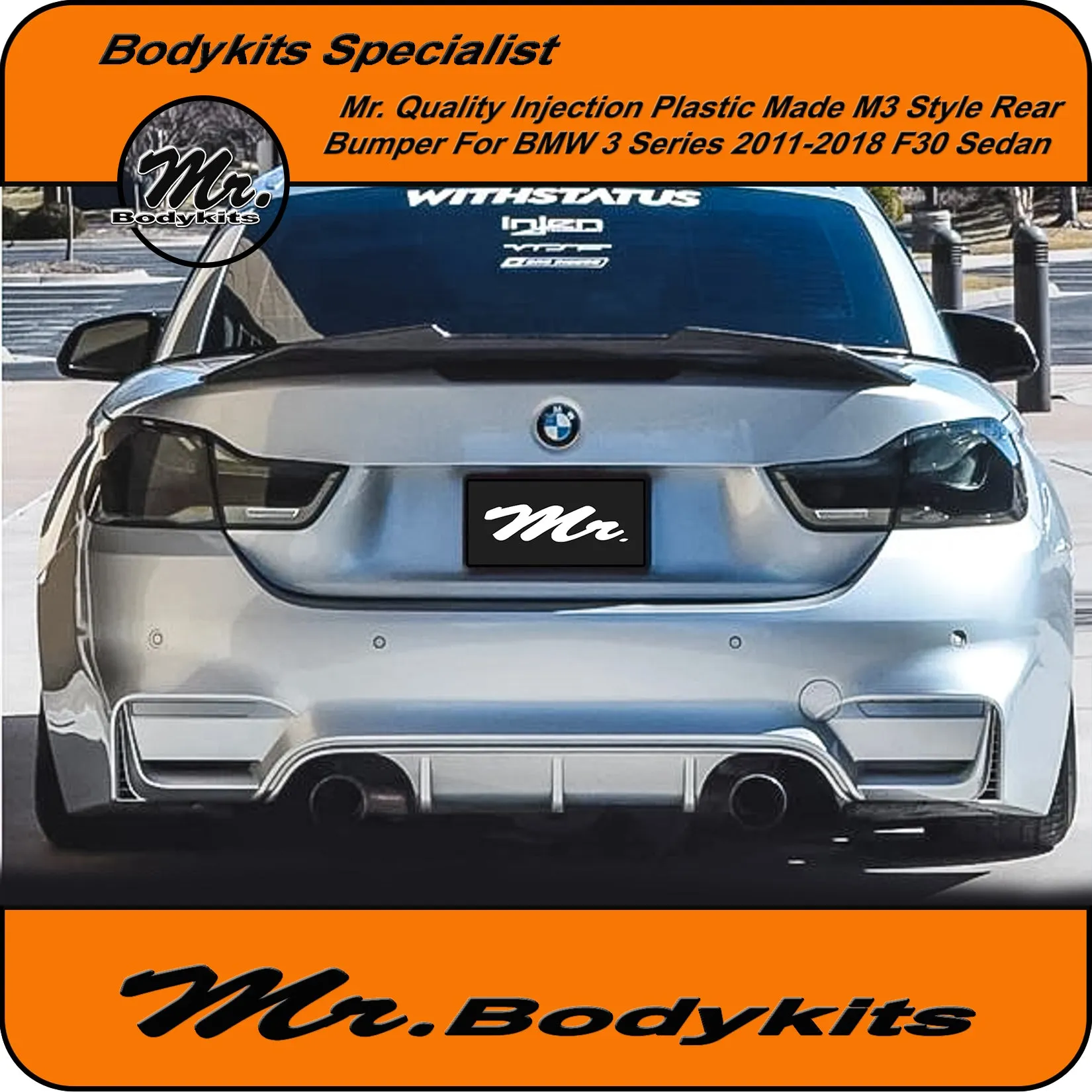 Mr Bodykits M3 Style Replacement Rear Bumper For BMW 3 Series 2011-2018, F30