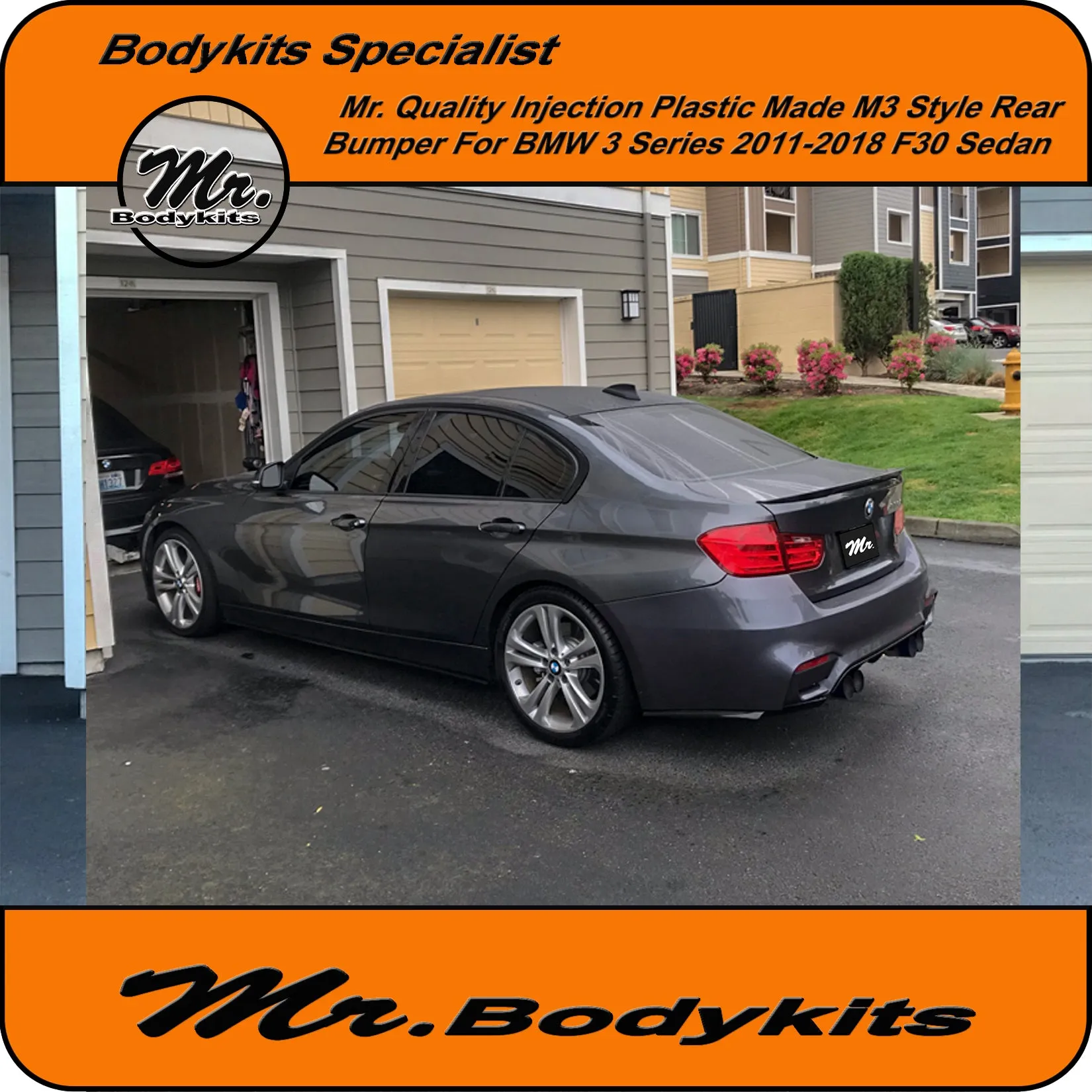 Mr Bodykits M3 Style Replacement Rear Bumper For BMW 3 Series 2011-2018, F30