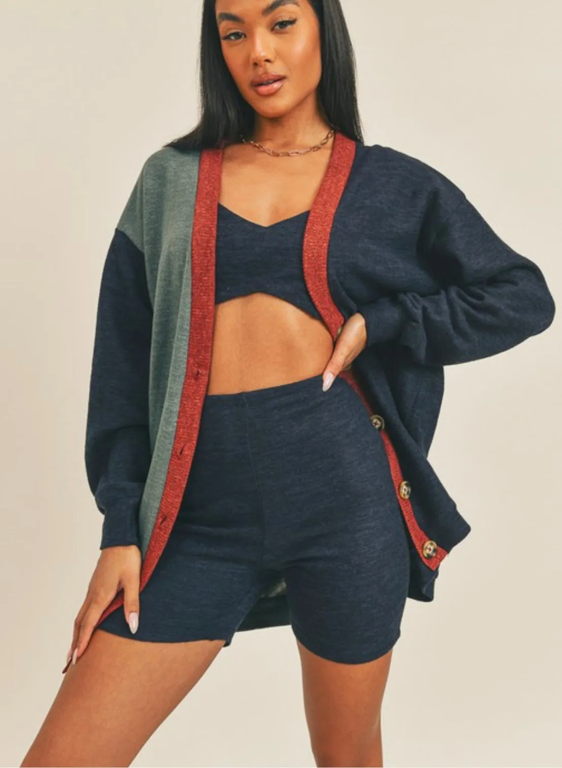 Ms Preppy Shorts Set