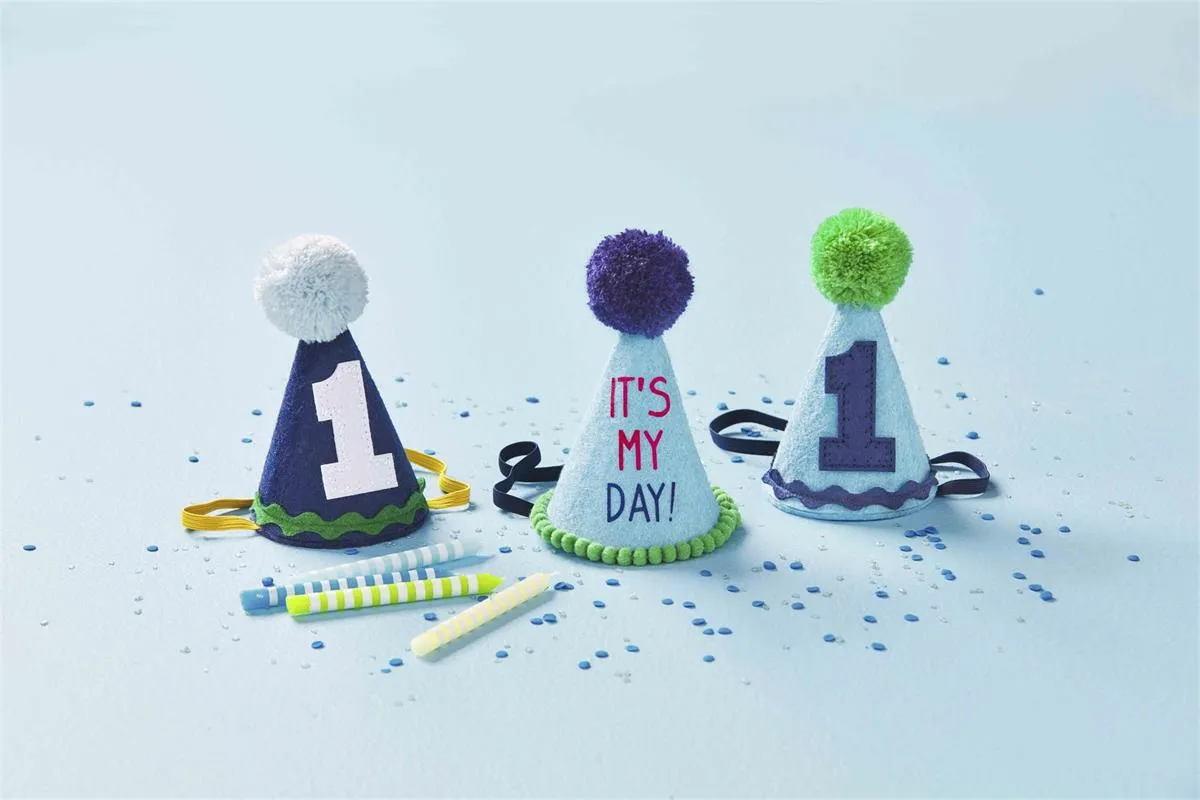 Mud Pie Musical Birthday Hat Headband - Blue