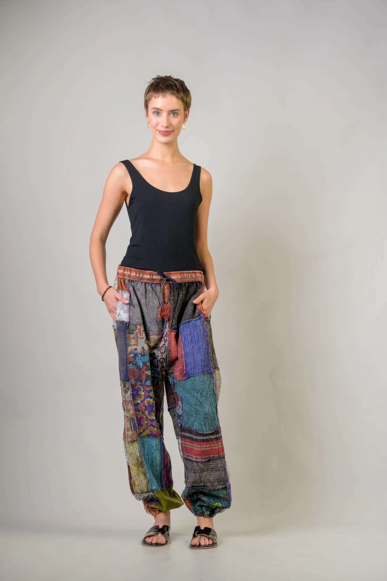 Multicolor Patch Pants