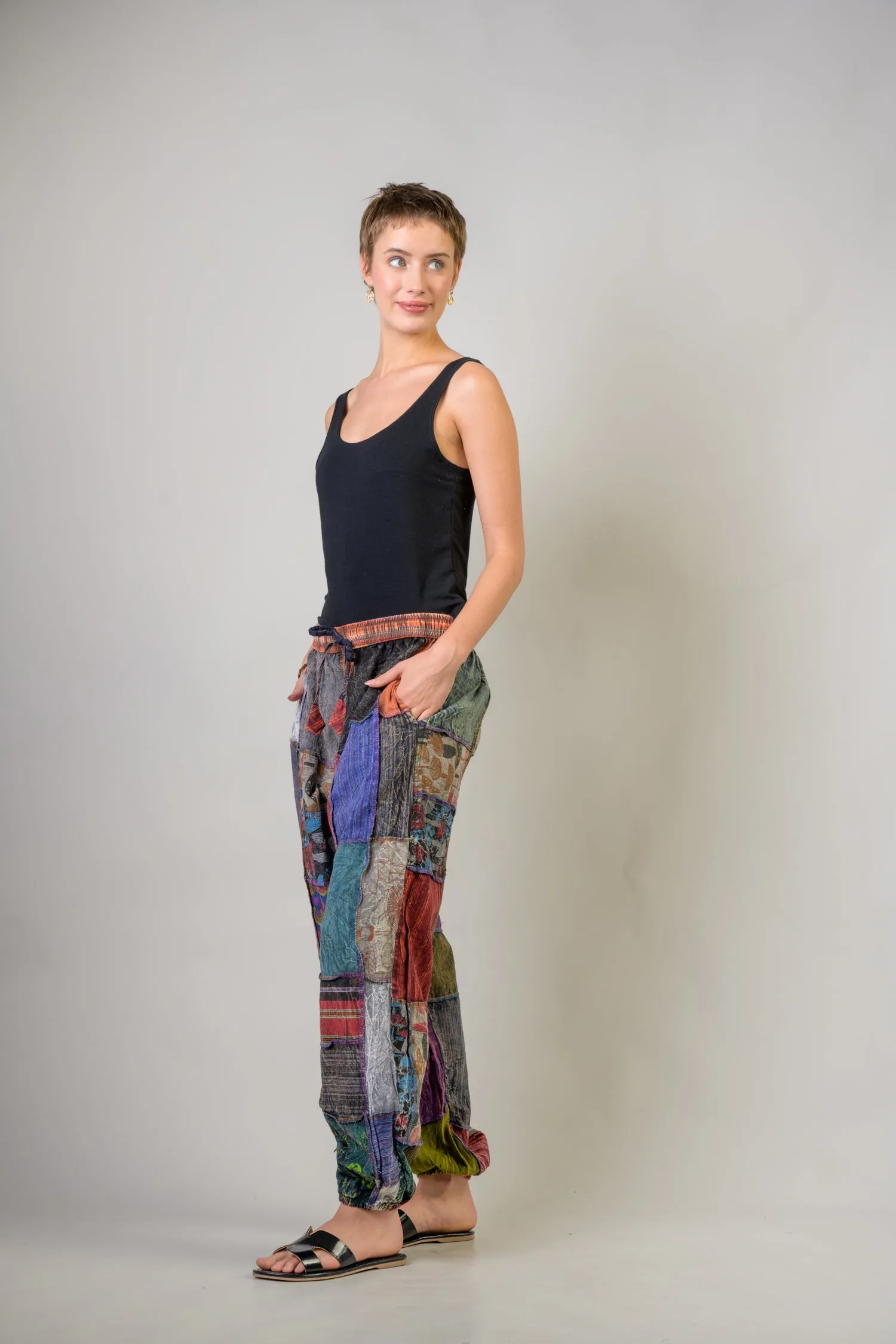 Multicolor Patch Pants