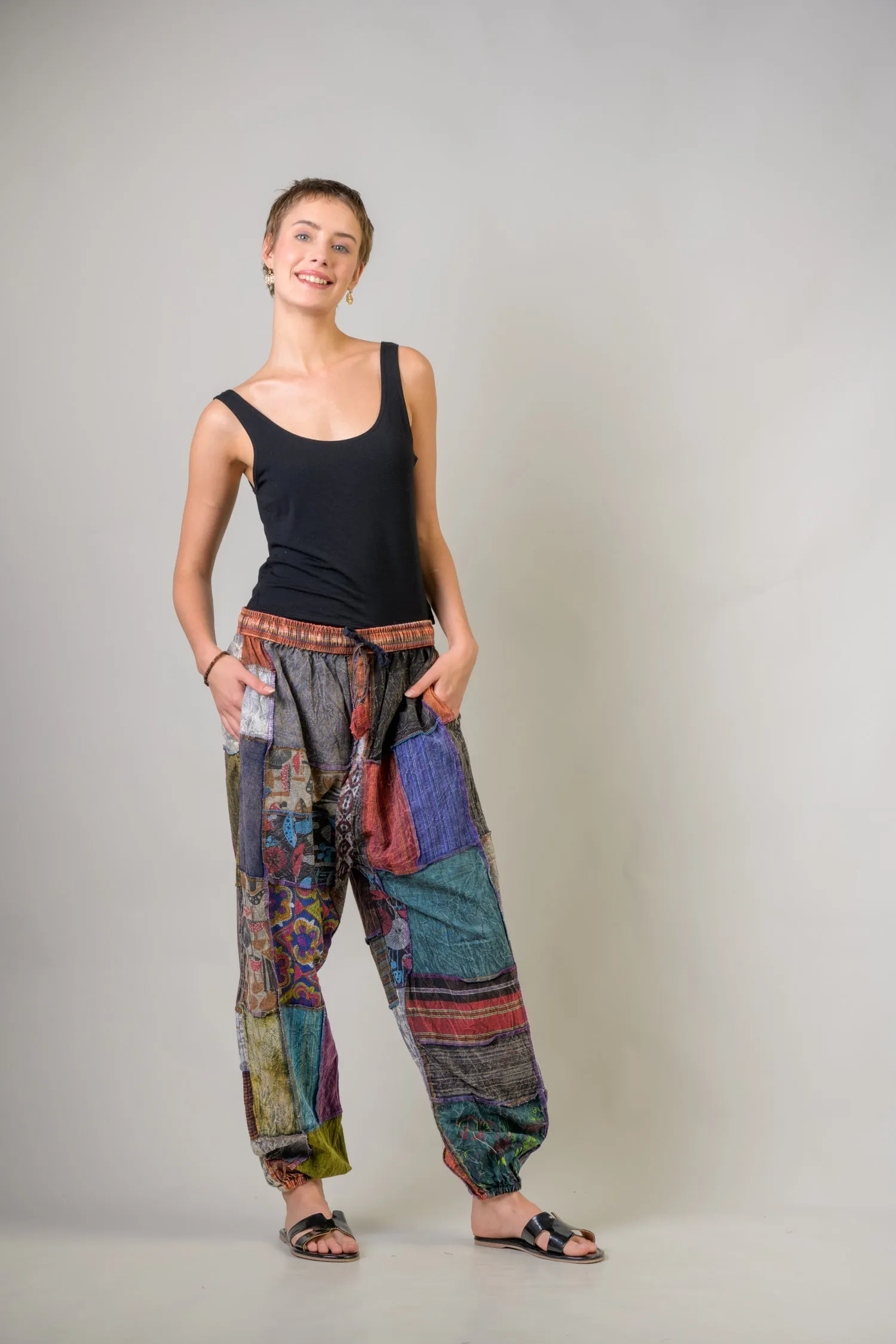 Multicolor Patch Pants