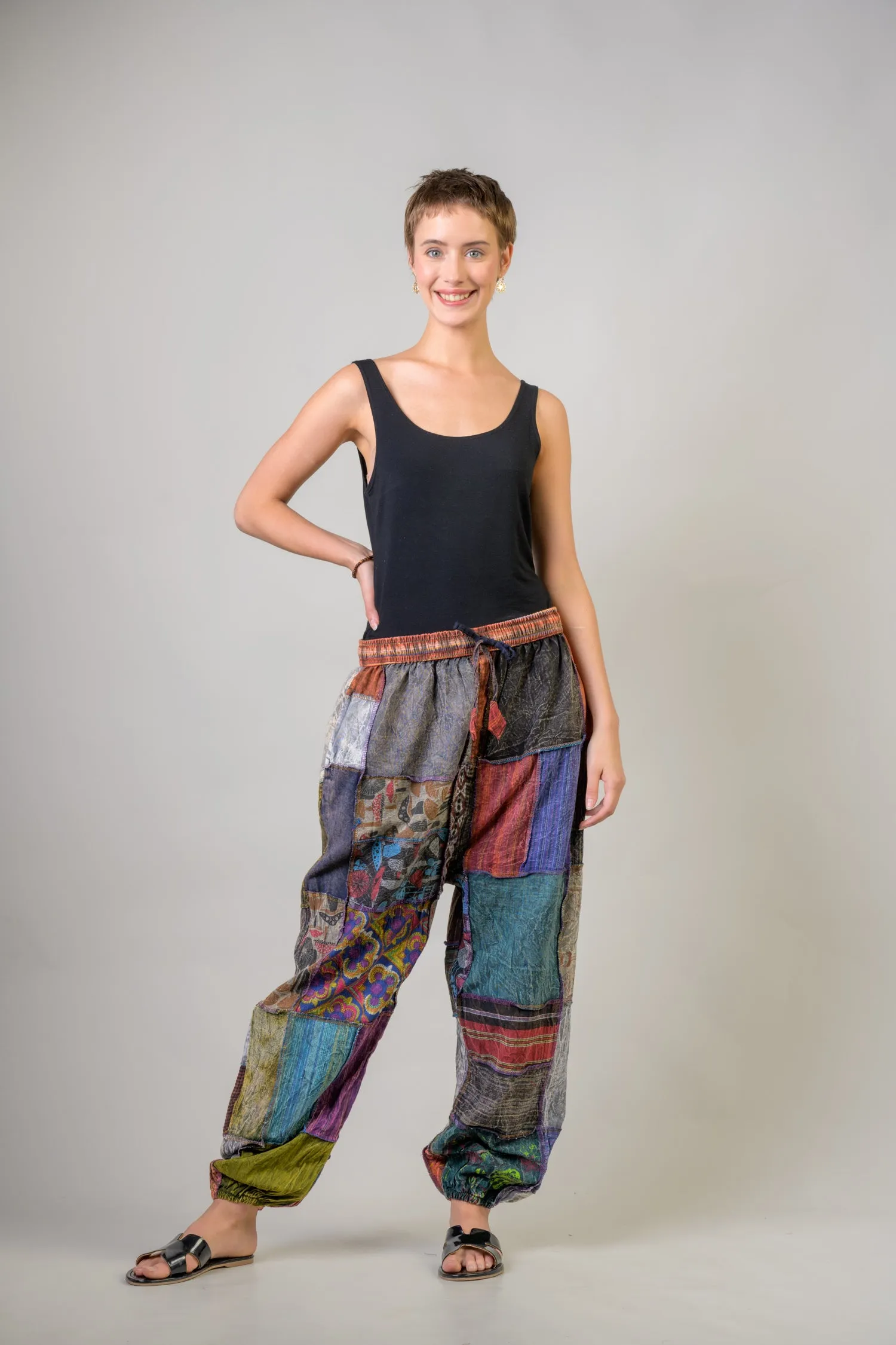Multicolor Patch Pants