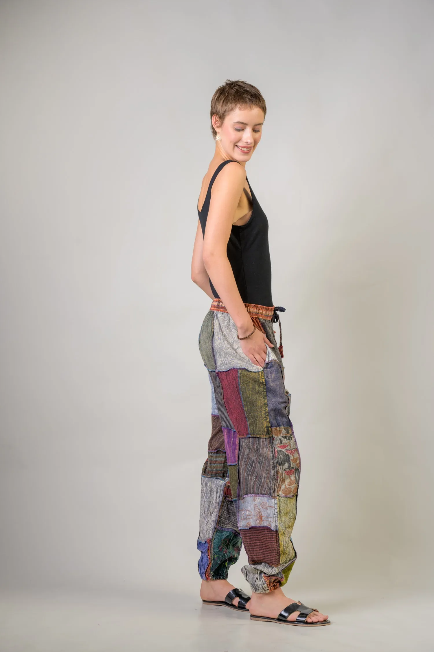 Multicolor Patch Pants