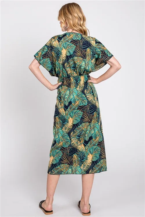 Navy Tropics Cover-Up