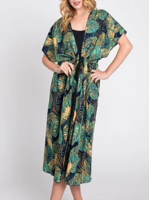 Navy Tropics Cover-Up