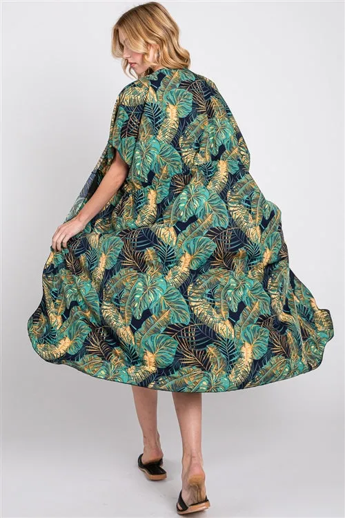 Navy Tropics Cover-Up