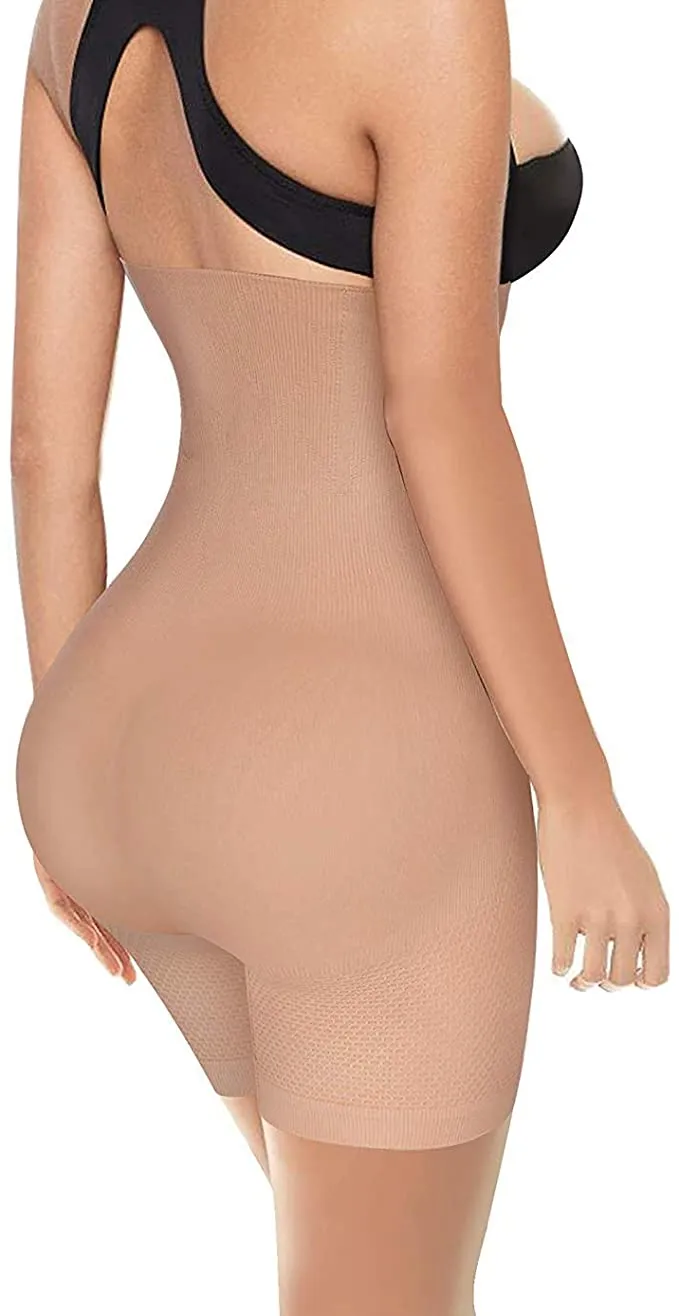 Nebility Women Waist Trainer Shapewear Tummy Control Body Shaper Shorts Hi-Waist Butt Lifter Thigh Slimmer, Size 3XL/4XL - Beige