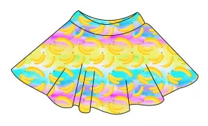 Neon Bananas Ladies' Circle Skirt