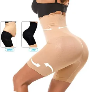 New Alohra Women Shapewear for Hourglass Body Curves Compression Body Shaper Seamless Tummy Control Shorts, Beige, Sz M/L