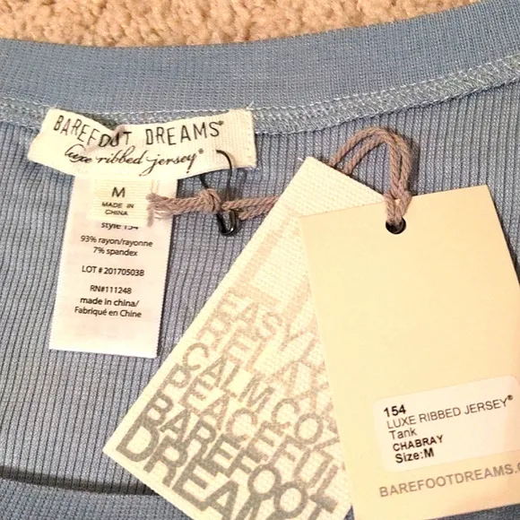 NEW Barefoot Dreams Ribbed Jersey Slouchy Pullover in Chabray