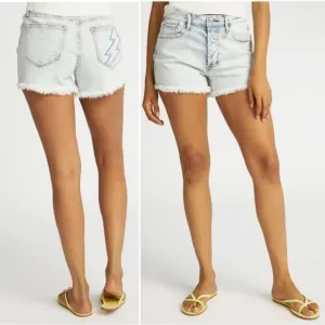 New! Driftwood Goldie High Rise Jean Shorts Ziggy Stardust Denim Sz 26 $128