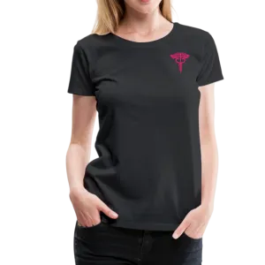 Nurse Flag Back Caduceus Front Women’s Premium T-Shirt (CK1824)