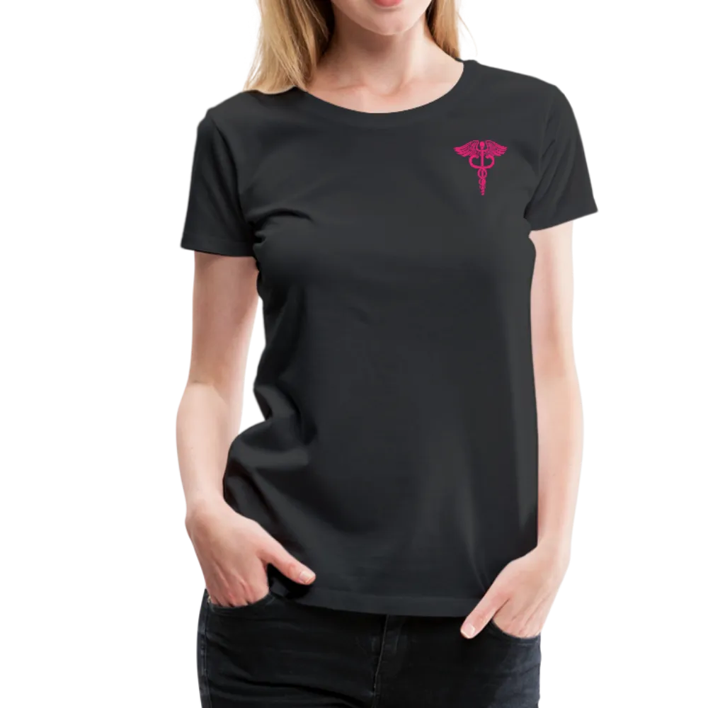 Nurse Flag Back Caduceus Front Women’s Premium T-Shirt (CK1824)